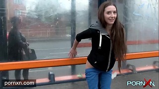 British Thin Leyla Flashing In London