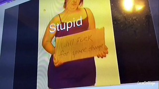 Pathetic Ugly Slut Used By an Asshole. Piss Anal Panty Stuff