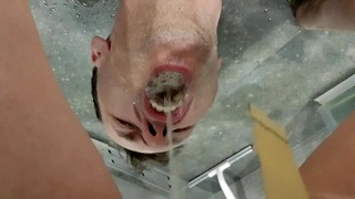 Pissing Compilation. I Pee in Partner Mouth and He Swallow