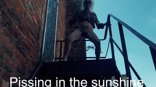 Louise Pissing in Public Petite Compilation Outside Uk Gilf Pissing in Public