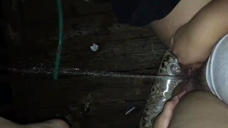 Peeing Off the Deck Pissing