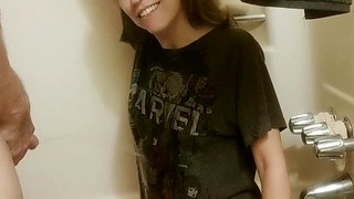 Wearing a T-shirt While Tip Takes a Piss at Me