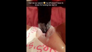 Sexting My Best Pals Step Dad on Snapchat until I Squirt Everywhere!