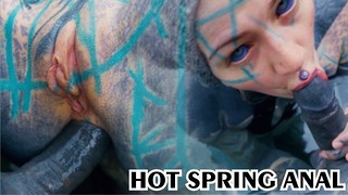 Tattooed anuskatzz Gets ass Fucked in Public Outdoors, Gape, anal – Punk – Goth