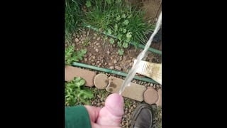 Having Fun With His Cock While He Pees (backwoodsmechanic)