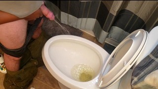 I Love Holding His Cock While He Pees! forced A Bit of A Mess…