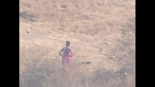 Indian Lady Nature Calls Voyeur