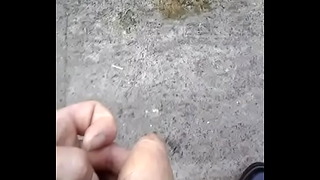 Peeing On The Concrete