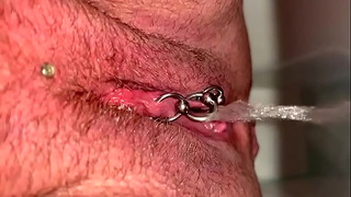 Pierced And Hired Pussy Pee And Asshole View And Moving