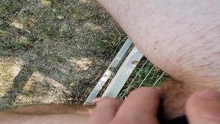 Ftm Cumming Pee From Fence