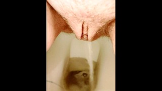 Petite Powerful Piss Closeup