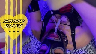 Sissy Whore Cums While Pegging After Golden Shower