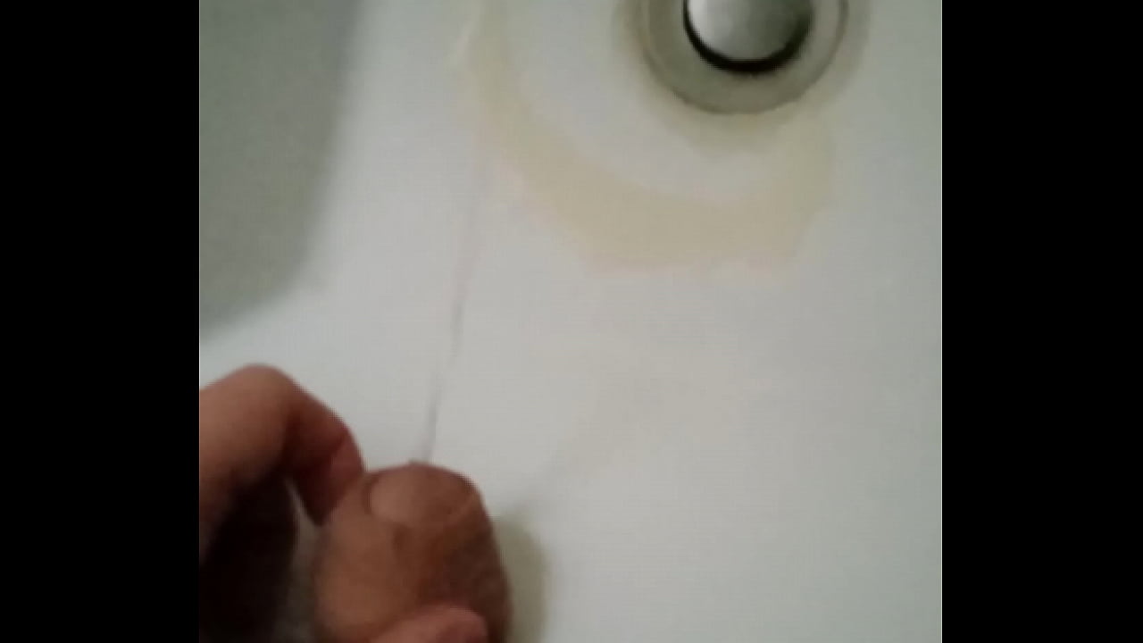 Student With A Huge Fat Penis Pissing In The Sink In A Public Toilet