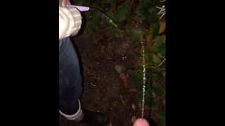 Wife & I Pee Together Outside Near Our Campsite. She Uses Her Gogirl / Shewee To Pee While Standing