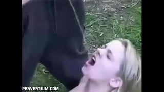 Young Prostitute Bea Swallows Piss Load From Old Pervert