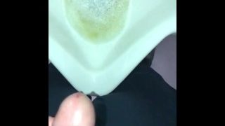 Freshly Cleaned Urinal At Work Gets The First Piss Of The Day Recorded In Slow Motion By Me