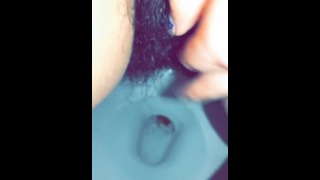 Hairy Pussy Pees In Toilet