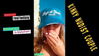 Kinky Selfie – Real Amateur Kinky Nudist Couple On The Beach. Pissing. Facesitting. Squirt. Blowjob.