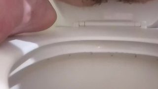 Masterbating and squirting into the toilet