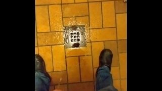 Peeing in the well, but actually next to it