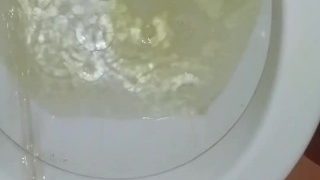 Tisser Stående Op I Et Beskidt Toilet
