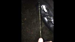 Pissing In The Great Outdoors On A Cool Enough Night To Produce Some Steam In The Air From The Hot P