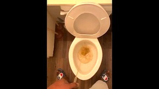 POV Young Male Peeing In The Toilet
