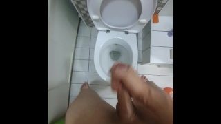 Prolonged Urination After Masturbation And Urination, Male Moaning During Urination.