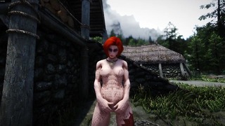 Skyrim Short – Urination Redhead Breton Shaved Pussy Peeing With Commentary