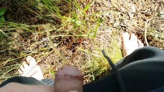 Small Dick Dude Pissing Outdoors