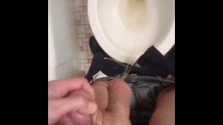 Tightly Twisting Around My Own Genitals As I Stand Up Pissing