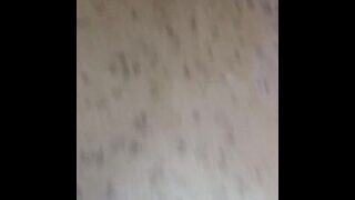 A nice relaxing pee on the wall and floor