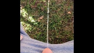 Backyard Pissing Sitting Down