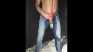 Balls Slapping Jeans Piss