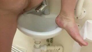 Classy Pisses In A Public Sink !!!