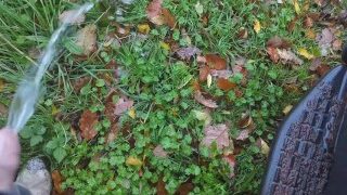 couldn’t hold it and pissed on the side of a busy road