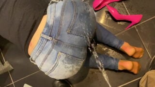 Desperate Pee In My Jeans Next He Pee On Me And On End Give Him Blowjob With Cum On Me