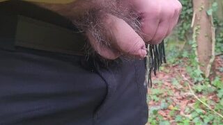 Desperate to piss could not hold it and spilled 30 seconds before