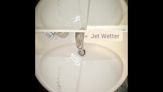 Desperately Slow Motion Explosive Peeing In The Sink