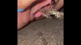 Dirty Blonde Squat Pee