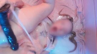 Eating Cum And Squirt From Pussy. BBC Fake Cumlube Creampie