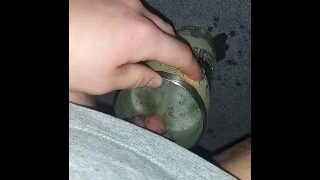 Filling Up A Cup With Pee And Then Finishing On The Floor Cuz It Felt Too Good To Stop