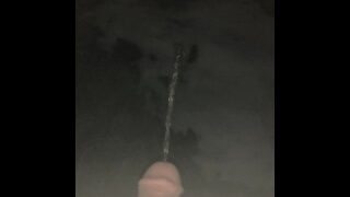 Foggy Nude Piss Off A Bridge In -23 Temp