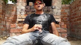 Glistening golden shower and cumshot in 240fps slow motion glory