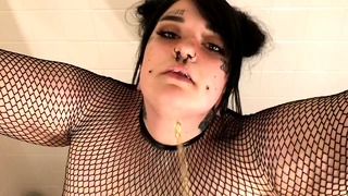 Goth E-Girl Gets Three Golden Showers