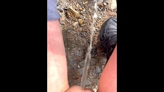 Had To Go Pee So Bad I Did Not Care That The Older Man Could See Or Hear Me Go..