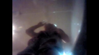 Hiden cam show how drinking her pee