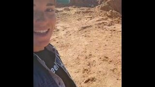 Horny Redhead Goes Ass To Mouth Rolling In Mud And Peeing Outside.