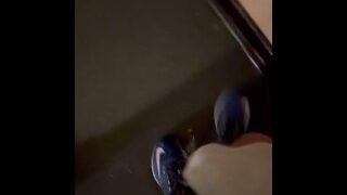 Hotel Pee On Stairs With People Around