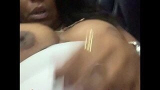 Jusagirl – Exhibitionist – Ebony Slut Shows Off Huge Wet Cunt After Peeing